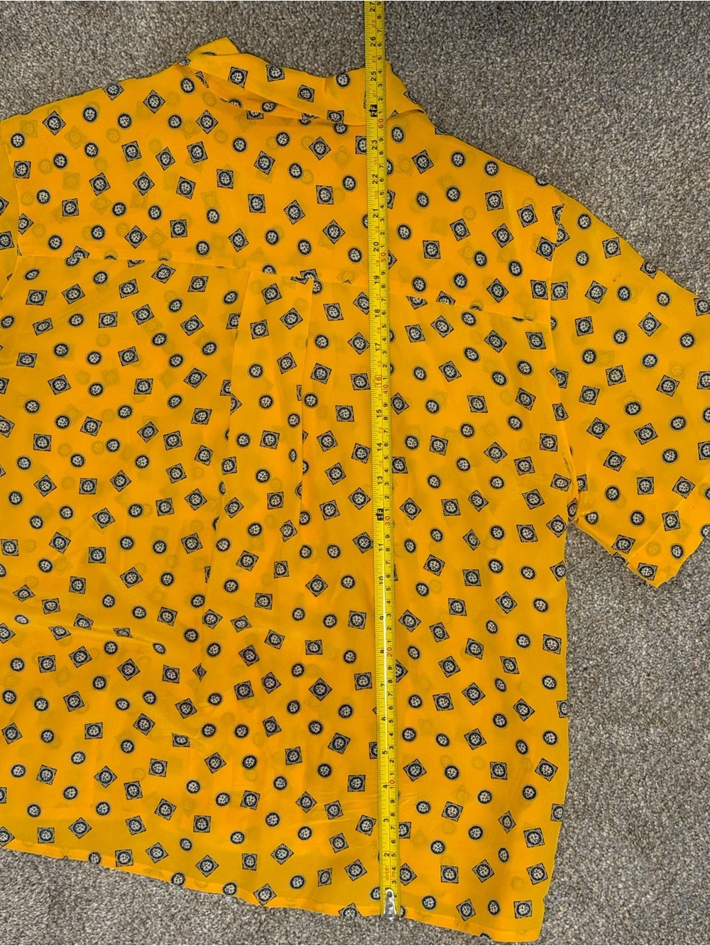 Vintage Jones New York 100% Silk 2-Piece Skirt Set Yellow Print Size - Picture 8 of 11